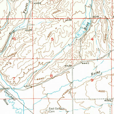 United States Geological Survey Belgrade, MT (1950, 62500-Scale) digital map