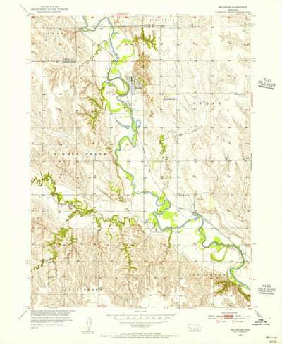 United States Geological Survey Belgrade, NE (1954, 24000-Scale) digital map