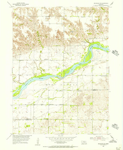 United States Geological Survey Belgrade SE, NE (1955, 24000-Scale) digital map