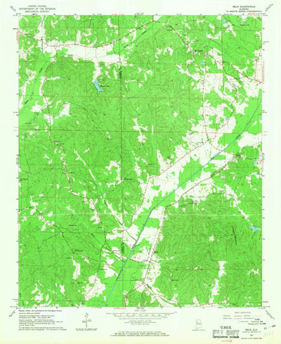 United States Geological Survey Belk, AL (1967, 24000-Scale) digital map