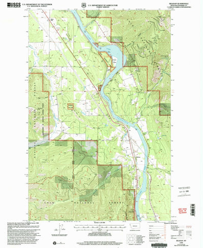 United States Geological Survey Belknap, MT (1999, 24000-Scale) digital map