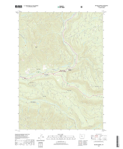 United States Geological Survey Belknap Springs, OR (2020, 24000-Scale) digital map