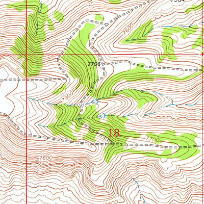 United States Geological Survey Bell Butte NE, WY (1962, 24000-Scale) digital map
