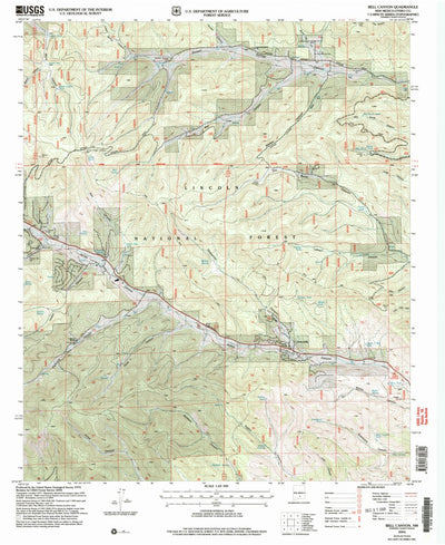 United States Geological Survey Bell Canyon, NM (2004, 24000-Scale) digital map