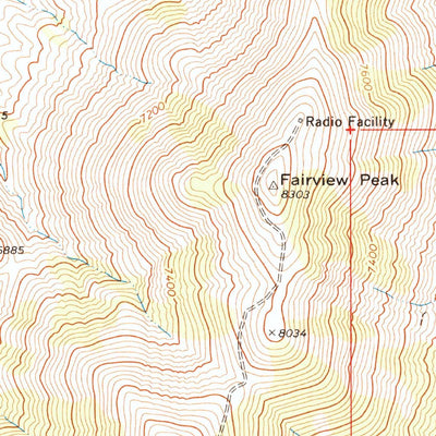 United States Geological Survey Bell Canyon, NV (1972, 24000-Scale) digital map