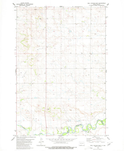 United States Geological Survey Bell Coulee East, ND (1980, 24000-Scale) digital map