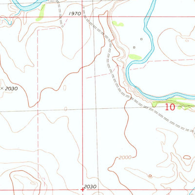 United States Geological Survey Bell Coulee West, ND (1980, 24000-Scale) digital map
