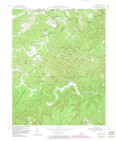 United States Geological Survey Bell Farm, KY (1954, 24000-Scale) digital map