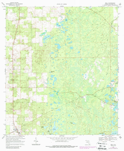 United States Geological Survey Bell, FL (1968, 24000-Scale) digital map