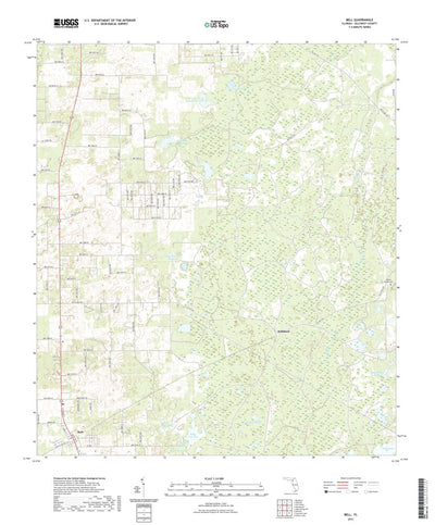 United States Geological Survey Bell, FL (2021, 24000-Scale) digital map