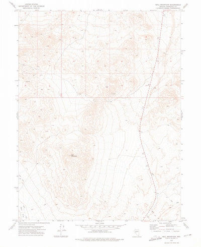 United States Geological Survey Bell Mountain, NV (1972, 24000-Scale) digital map