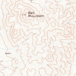 United States Geological Survey Bell Mountain, NV (1972, 24000-Scale) digital map