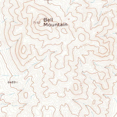 United States Geological Survey Bell Mountain, NV (1972, 24000-Scale) digital map