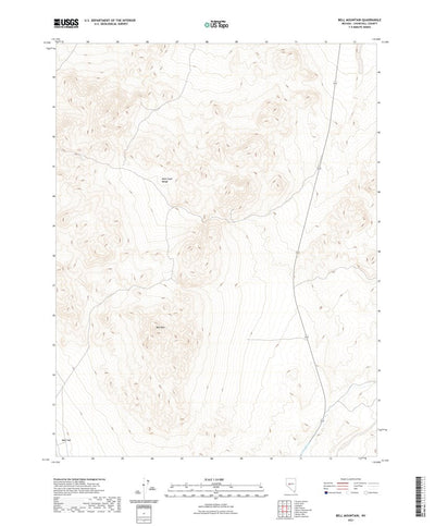 United States Geological Survey Bell Mountain, NV (2021, 24000-Scale) digital map
