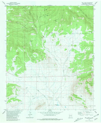 United States Geological Survey Bell Peak, NM (1981, 24000-Scale) digital map