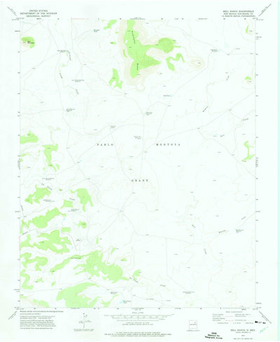 United States Geological Survey Bell Ranch, NM (1972, 24000-Scale) digital map