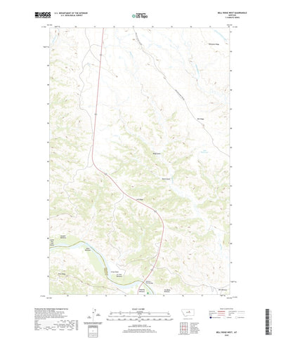 United States Geological Survey Bell Ridge West, MT (2020, 24000-Scale) digital map