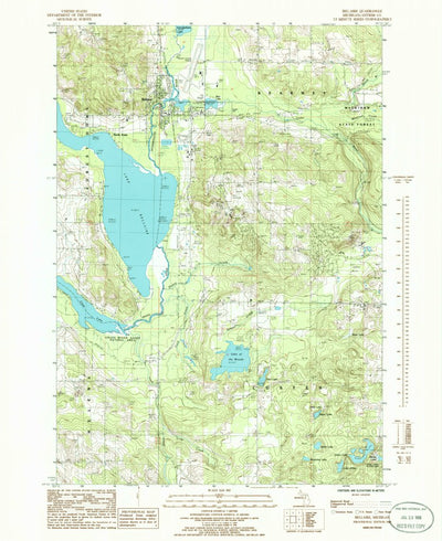 United States Geological Survey Bellaire, MI (1985, 24000-Scale) digital map