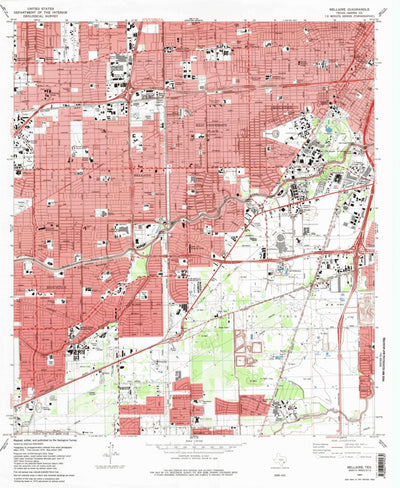 United States Geological Survey Bellaire, TX (1982, 24000-Scale) digital map