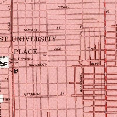 United States Geological Survey Bellaire, TX (1982, 24000-Scale) digital map