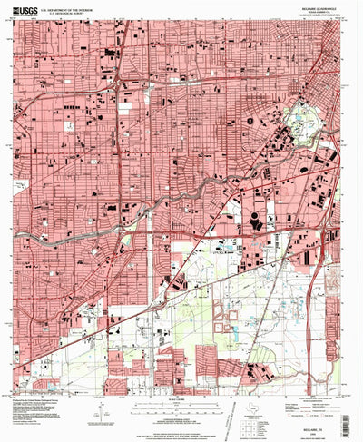 United States Geological Survey Bellaire, TX (1995, 24000-Scale) digital map
