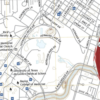 United States Geological Survey Bellaire, TX (2022, 24000-Scale) digital map