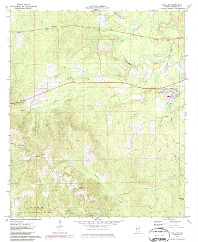 United States Geological Survey Bellamy, AL (1971, 24000-Scale) digital map