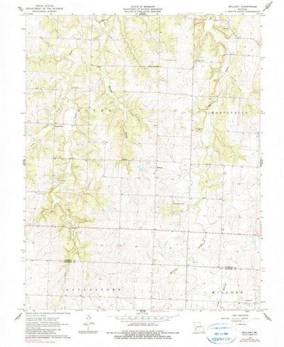 United States Geological Survey Bellamy, MO (1962, 24000-Scale) digital map