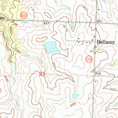 United States Geological Survey Bellamy, MO (1962, 24000-Scale) digital map