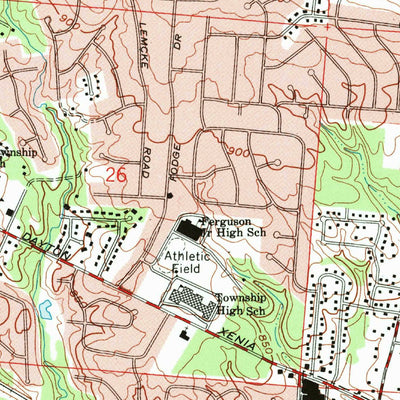 United States Geological Survey Bellbrook, OH (1965, 24000-Scale) digital map