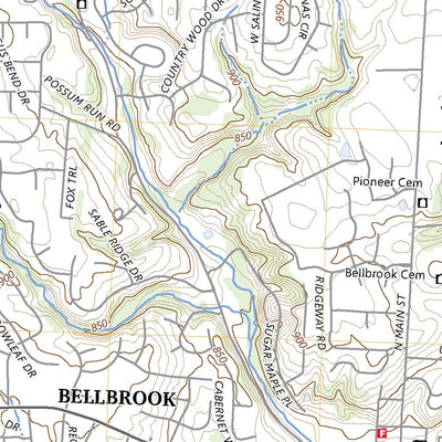 United States Geological Survey Bellbrook, OH (2023, 24000-Scale) digital map