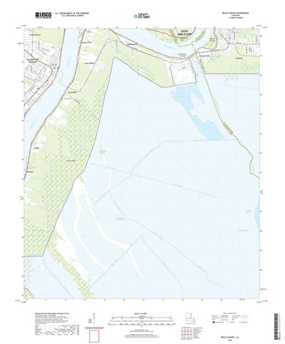 United States Geological Survey Belle Chasse, LA (2020, 24000-Scale) digital map