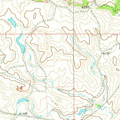 United States Geological Survey Belle Creek South, MT-WY (1970, 24000-Scale) digital map