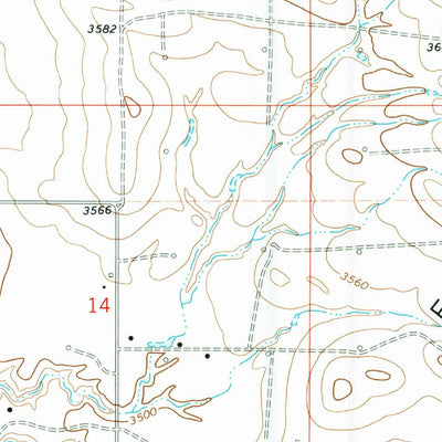 United States Geological Survey Belle Creek SW, MT-WY (1970, 24000-Scale) digital map