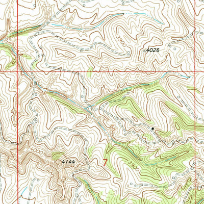 United States Geological Survey Belle Creek SW, MT-WY (1970, 24000-Scale) digital map