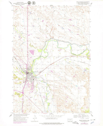 United States Geological Survey Belle Fourche, SD (1954, 24000-Scale) digital map