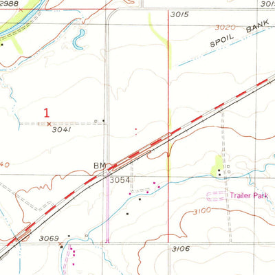 United States Geological Survey Belle Fourche, SD (1954, 24000-Scale) digital map