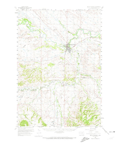 United States Geological Survey Belle Fourche, SD (1958, 62500-Scale) digital map