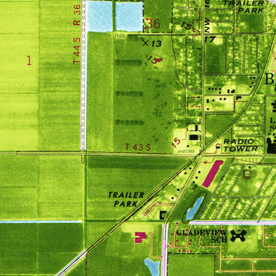 United States Geological Survey Belle Glade, FL (1970, 24000-Scale) digital map