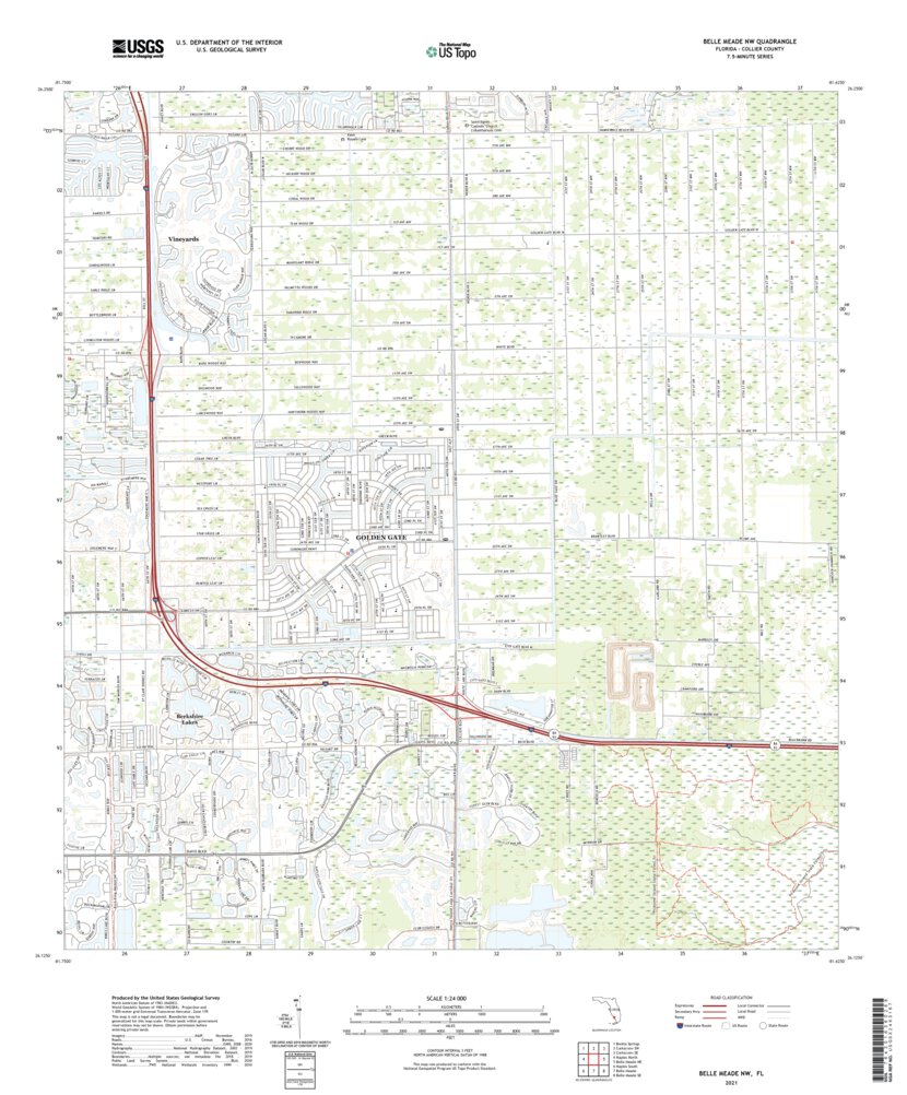 Belle Meade NW, FL (2021, 24000-Scale) Map by United States Geological ...