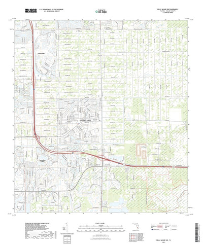 United States Geological Survey Belle Meade NW, FL (2021, 24000-Scale) digital map