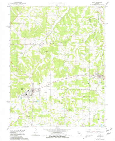 United States Geological Survey Belle, MO (1981, 24000-Scale) digital map