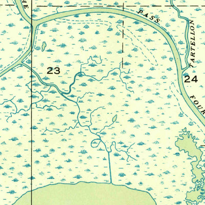 United States Geological Survey Belle Pass, LA (1949, 31680-Scale) digital map