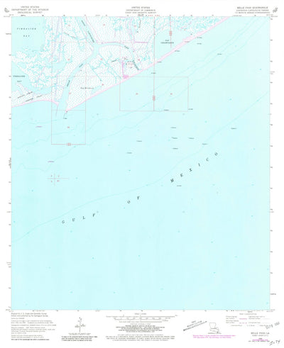 United States Geological Survey Belle Pass, LA (1953, 24000-Scale) digital map