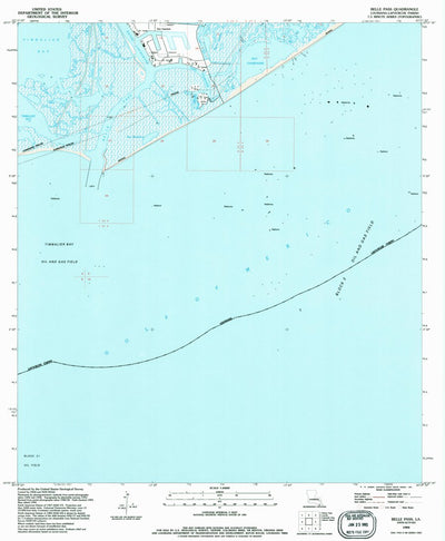 United States Geological Survey Belle Pass, LA (1994, 24000-Scale) digital map
