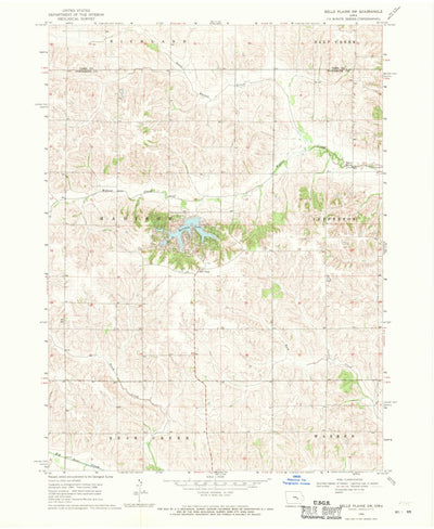 United States Geological Survey Belle Plaine SW, IA (1968, 24000-Scale) digital map