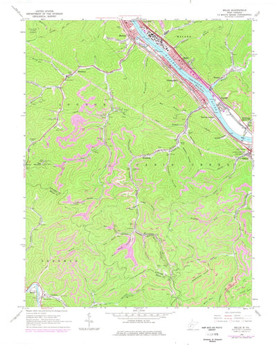 United States Geological Survey Belle, WV (1965, 24000-Scale) digital map