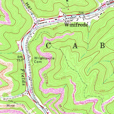 United States Geological Survey Belle, WV (1965, 24000-Scale) digital map