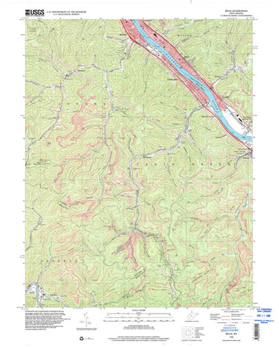 United States Geological Survey Belle, WV (1996, 24000-Scale) digital map