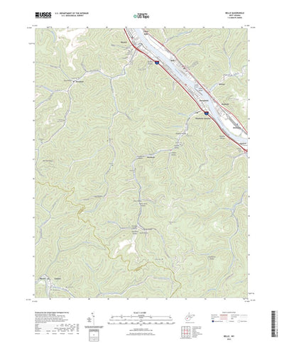 United States Geological Survey Belle, WV (2023, 24000-Scale) digital map